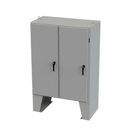 Saginaw Control & Engineering 3 Point Latch with Coinproof/Padlock Handle Electrical Enclosures, 60 in H, 24 in D, 49 in W SCE-60XEL4924LP